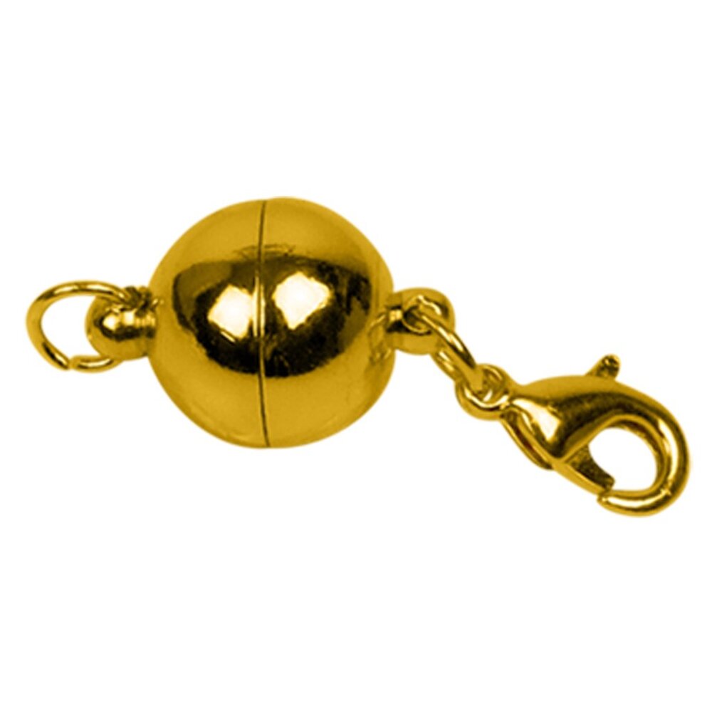 Magnetic Clasps Necklace -NEW- Set of 6 Goldtone - Ball - Bracelet Clasp - Picture 6 of 6